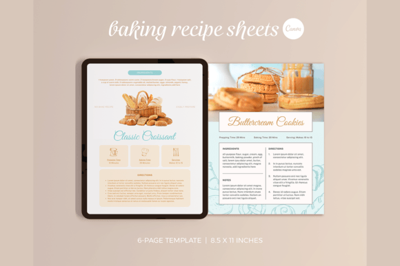 Baking Recipe Sheets Canva Templates: Your Kitchen's New Best Friend