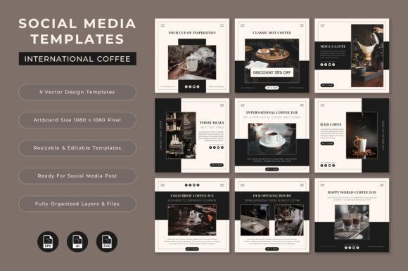 Coffee Day Social Media Templates: Elevate Your Posts