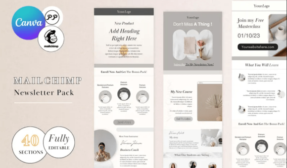 Elevate Your Email Marketing with 40 Mailchimp & Canva Templates