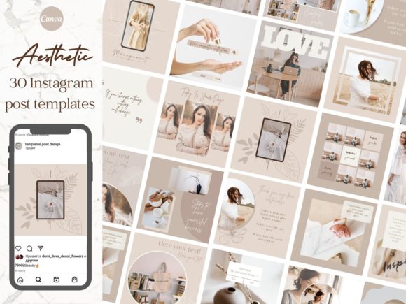 Elevate Your Feed: Aesthetic Instagram Brand Post Templates
