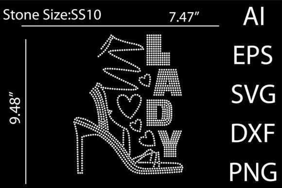 Elevate Your Projects with Lady Rhinestone Templates Design