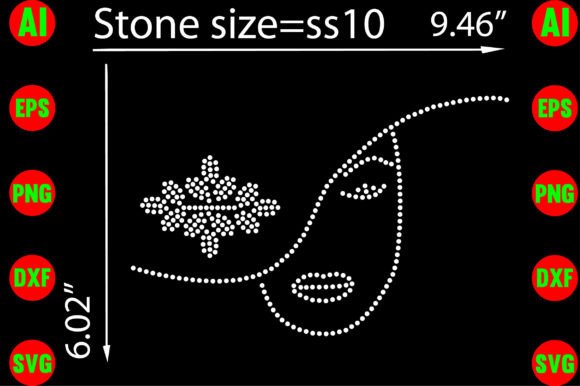 Elevate Your Projects with Women Face Rhinestone Templates