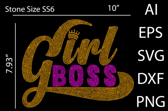 Girl Boss Rhinestone Templates: A Bold Design Asset for Creative Projects