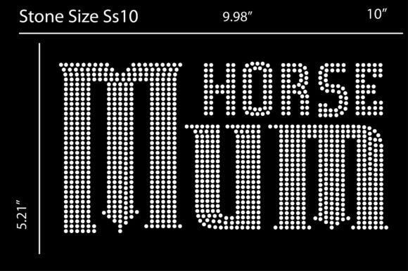 Horse Mom Rhinestone Design Templates: Sparkle & Style