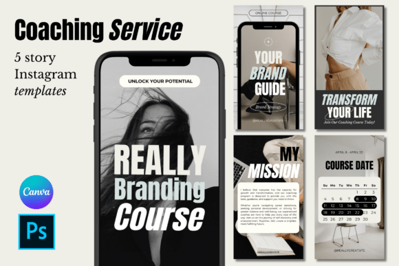 Minimalist Coaching Course Templates for Modern Brands