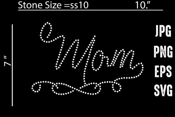 Mom Rhinestone Templates Design: Instant Download for Crafts