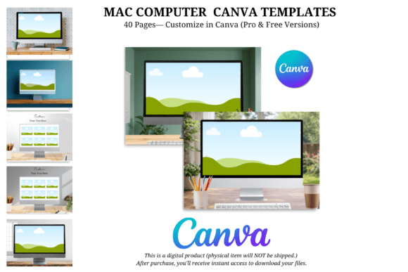 Professional Mockups: 40 Canva Computer Mockup Templates