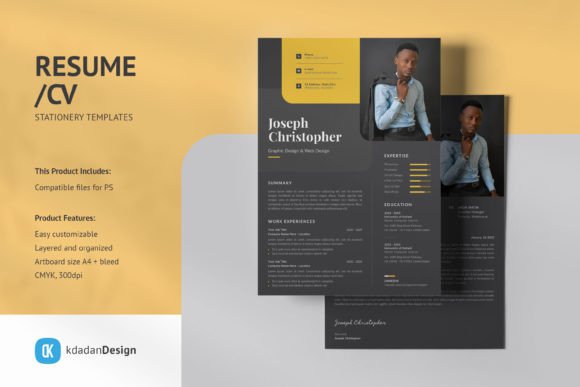 Resume/CV PSD Design Templates Vol 162: A Modern Edge for Job Seekers