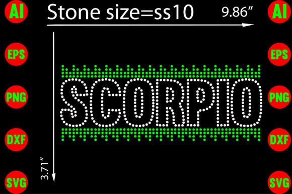 SCORPIO Rhinestone Templates: Cosmic Style for Your Creative Projects