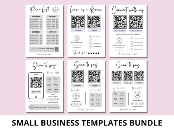 Small Business Sign Templates Bundle: Your Instant Brand Toolkit
