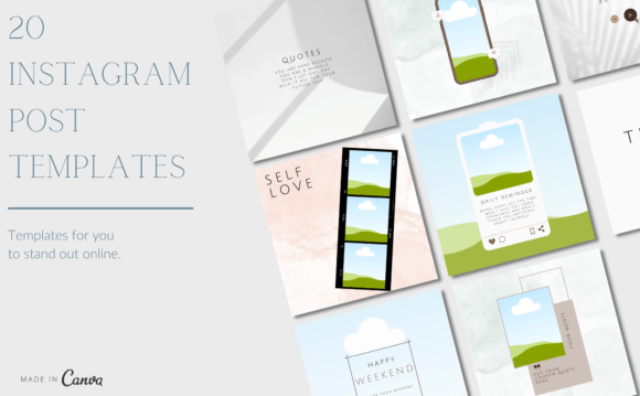 Streamline Your Content Strategy with 20 Instagram Posts Templates Canva